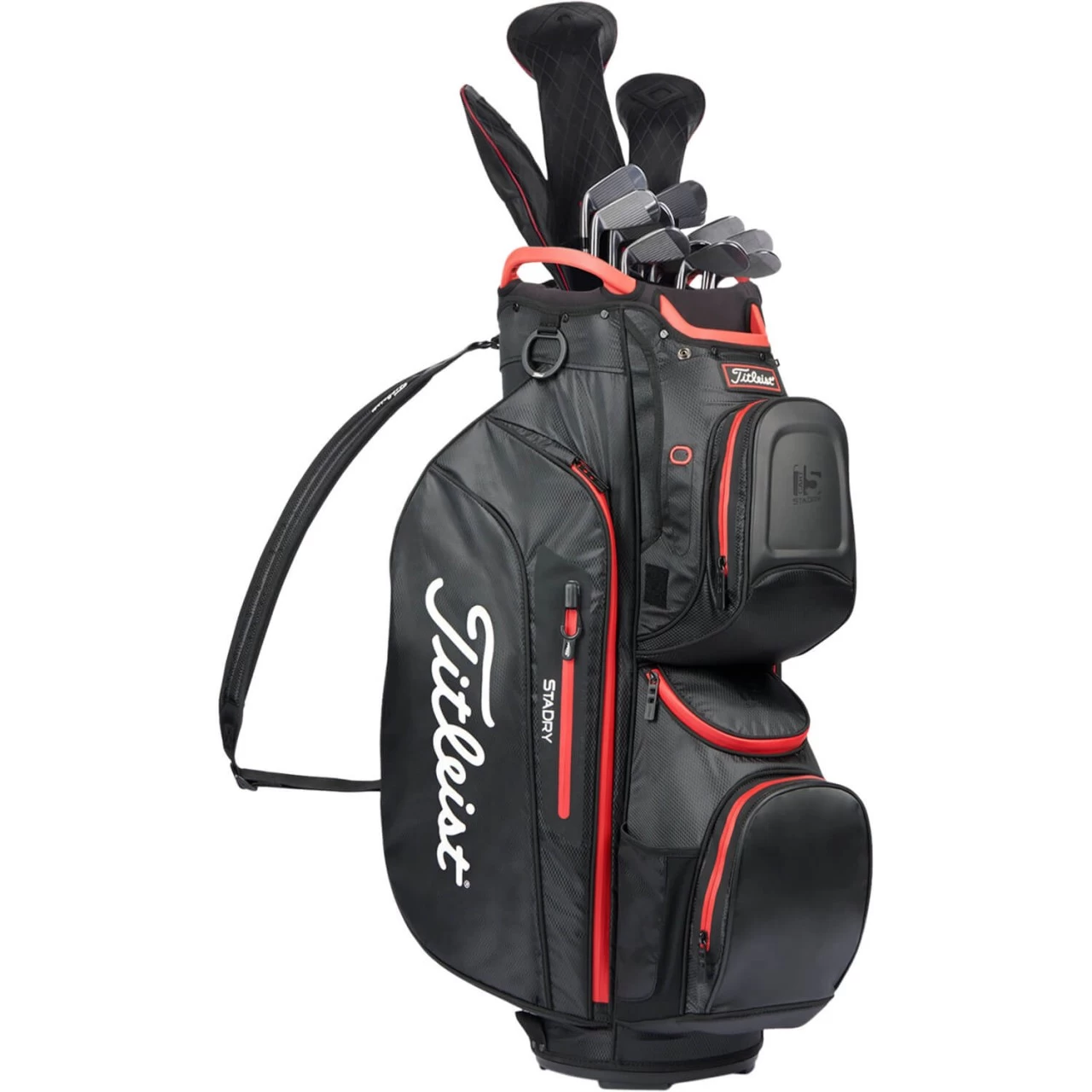 Titleist Cart 15 StaDry Cartbag, Navy/weiß/rot – Bild 2