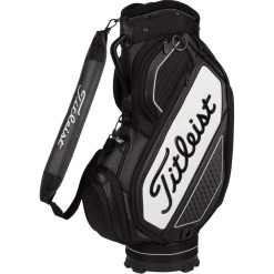 Titleist Midsize Staff Cartbag Jet Black Collection, Schwarz/weiß