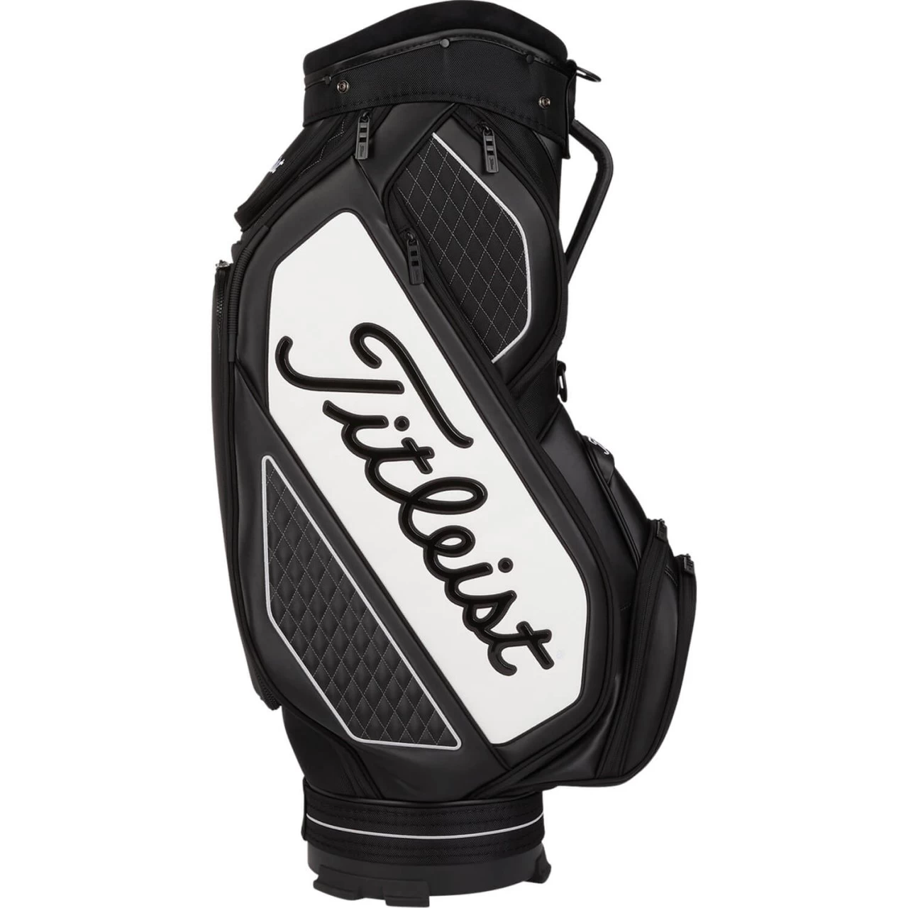 Titleist Midsize Staff Cartbag Jet Black Collection, Schwarz/weiß – Bild 2