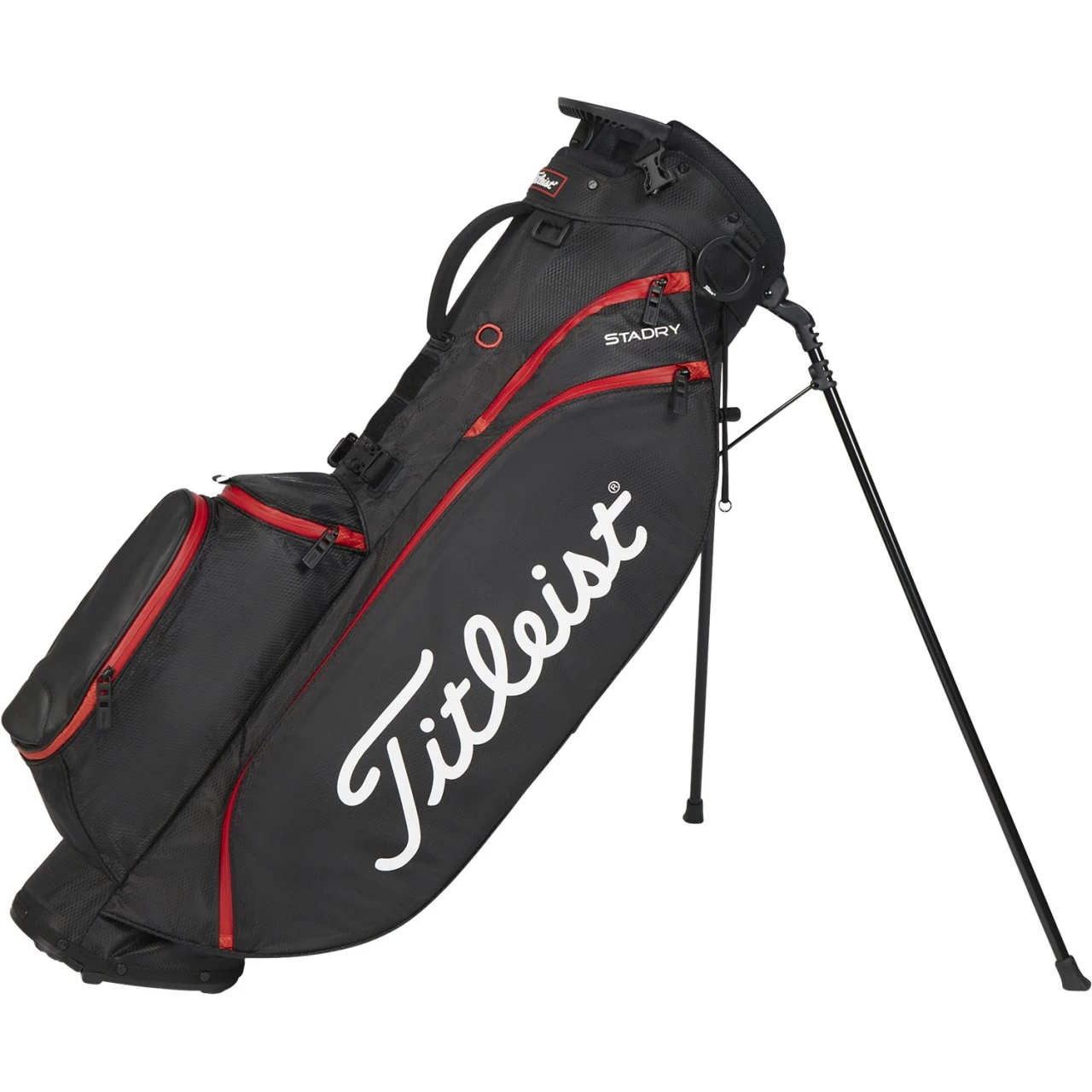 Titleist Standbag Players 4 StaDry™, Schwarz/rot